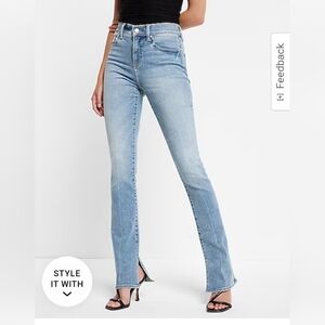 Express Mid Rise, Light Wash Skyscraper Jeans